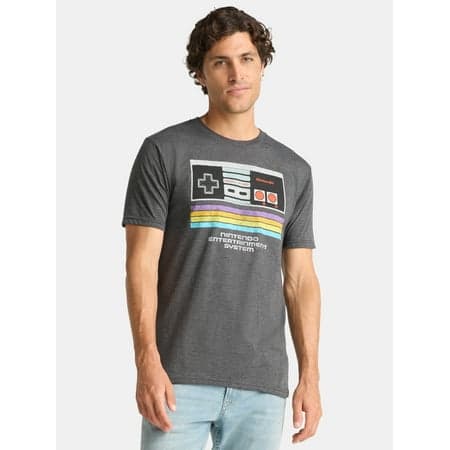 Nintendo Men's & Big Men's Graphic Cotton T-Shirt, Sizes S-3XL