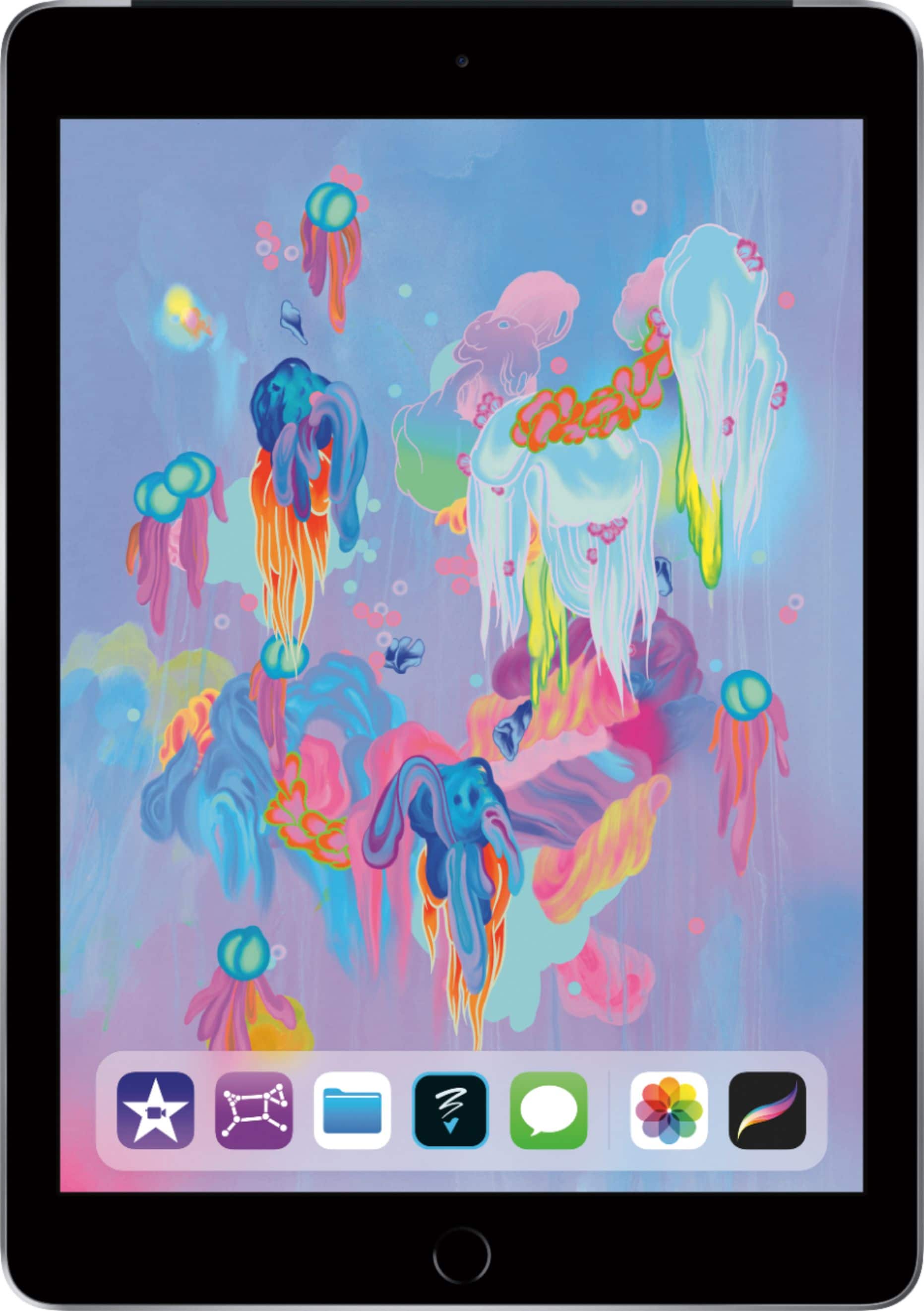 Apple - Geek Squad Certified Refurbished iPad 6th gen with Wi-Fi + Cellular - 32GB (Unlocked) - Space Gray