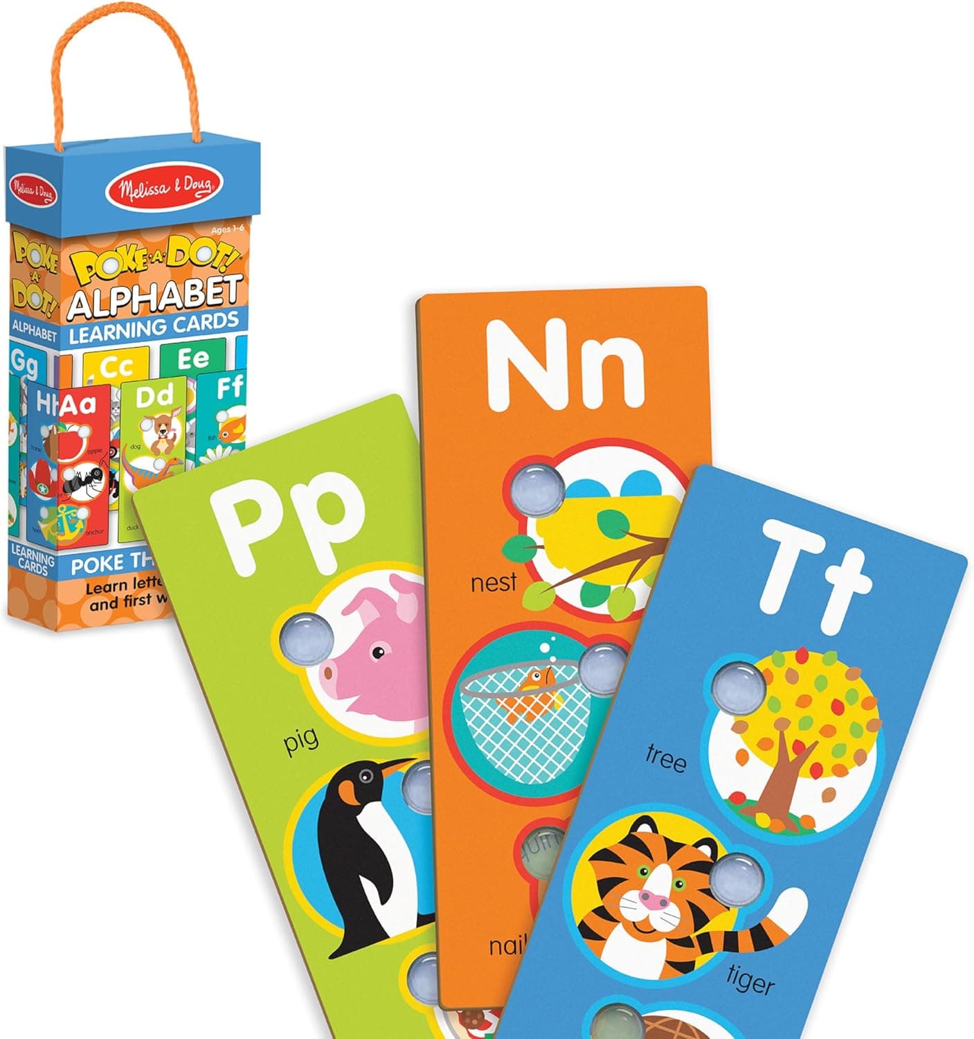 Melissa & Doug Alphabet Jumbo Learning Cards - 13 Interactive ABC Flash Cards