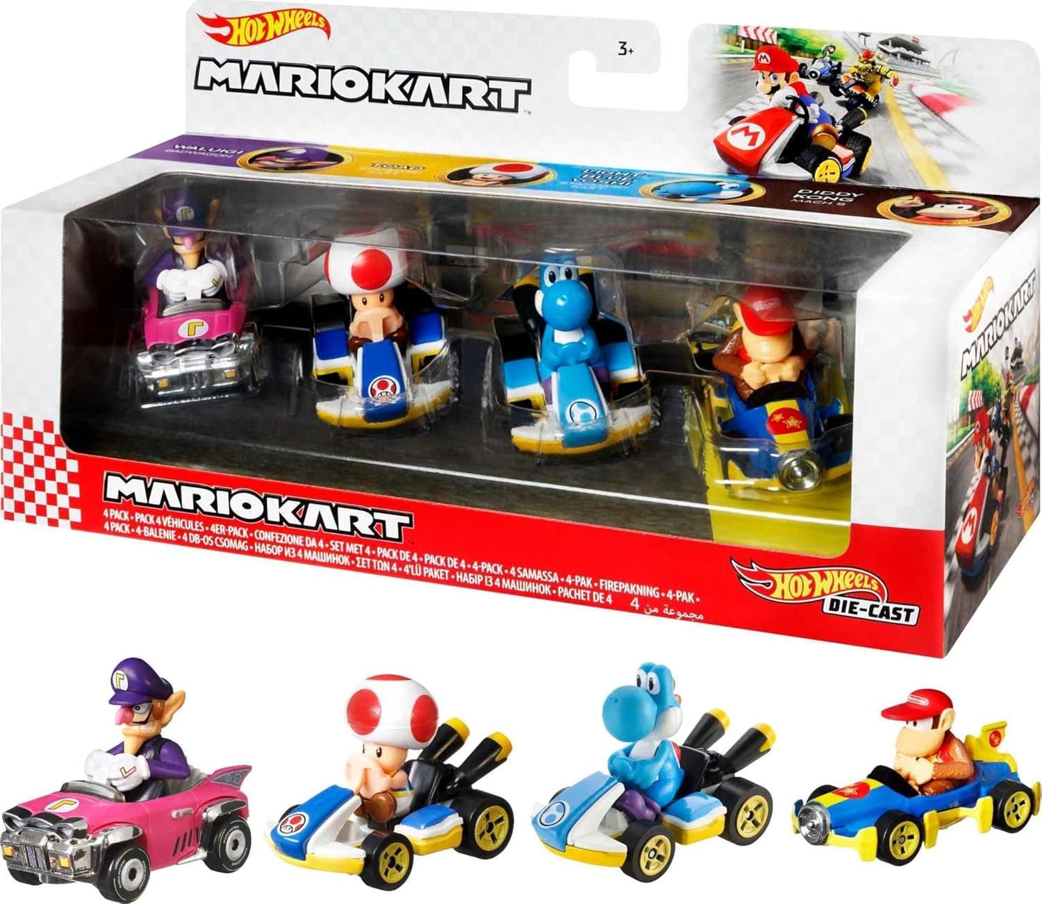 Iconic Hot Wheels Mario Kart Vehicles - Collectible Set