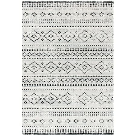 SAFAVIEH Montage Elijah Geometric Indoor/Outdoor Area Rug, Grey/Ivory, 8' x 10'