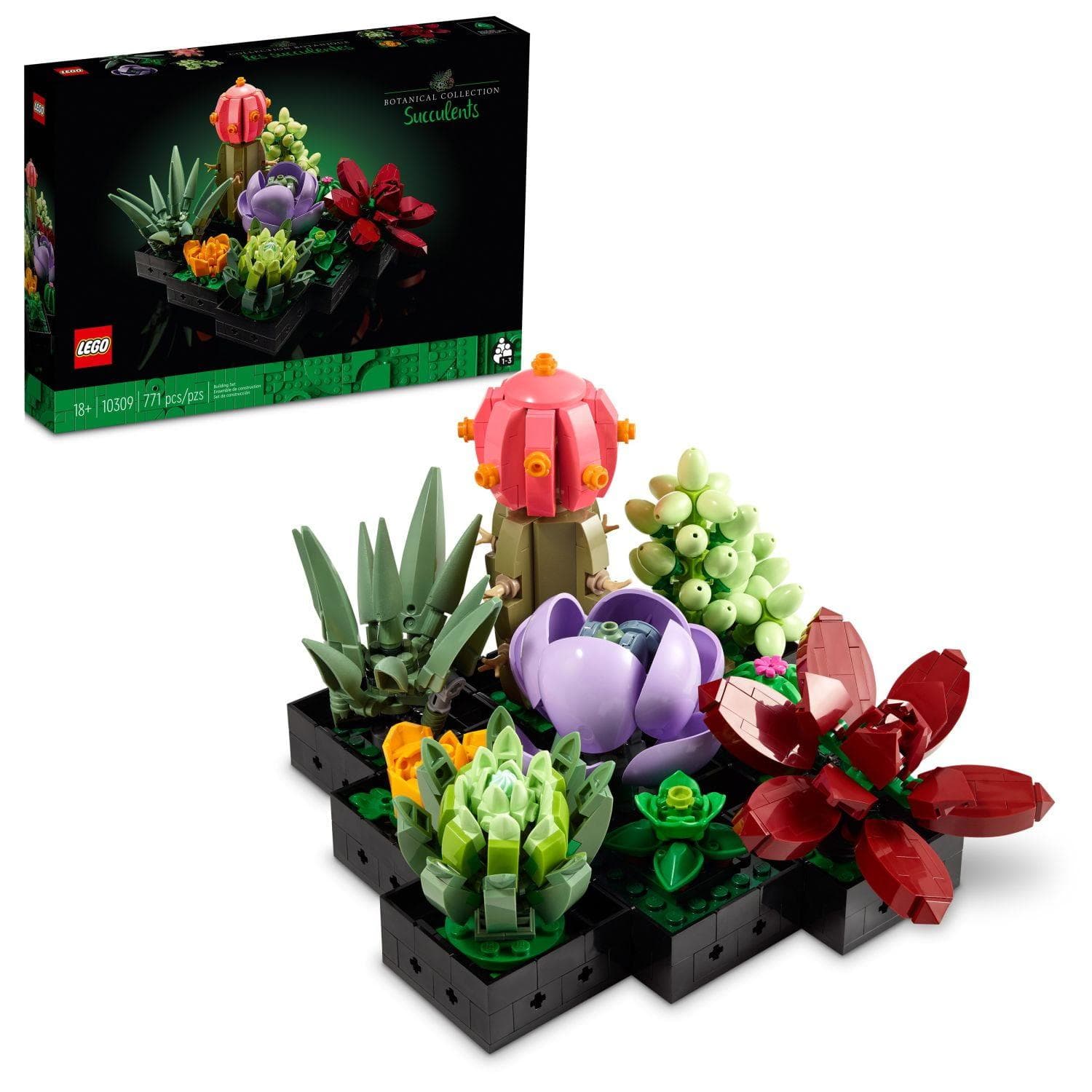 Bring Nature Indoors with LEGO Icons Succulents 5" Artificial Plant Set