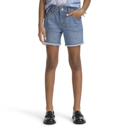 Levi Strauss Signature Girls Midi Denim Shorts, Sizes 5-18