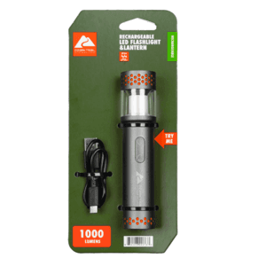 Ozark Trail Rechargeable Waterproof 1000LM LED Pocket Flashlight $3.20