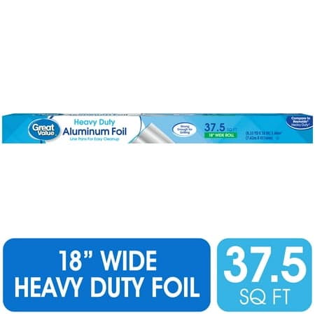 Great Value Heavy Duty Aluminum Foil, 37.5 Sq ft