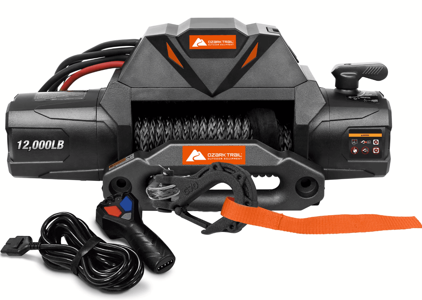 Hyper Tough 12000-lb. Electric Truck Winch with 82' Synthetic Rope - 50% Off