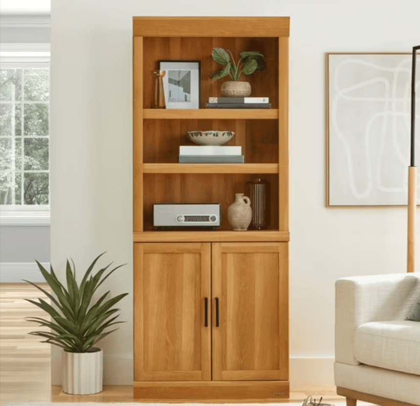 Better Homes & Gardens Glendale 5-Shelf Bookcase With Doors Walmart