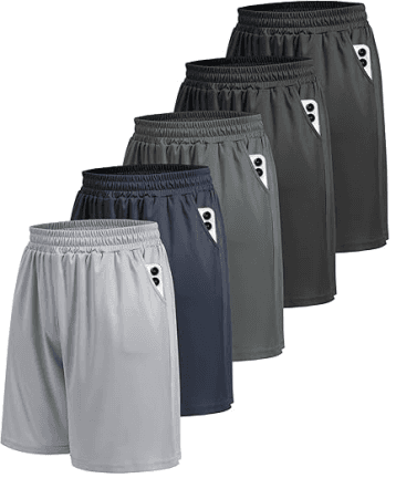 5-Pack of Comfortable Athletic Gym Shorts for Men - Great Value