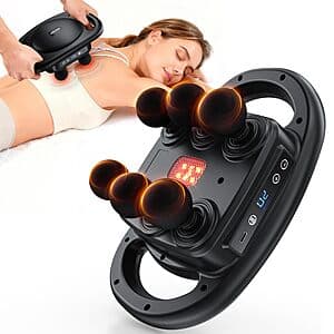 AERLANG Portable Deep Tissue Percussion Multi-Head Massage (Black) $18.90