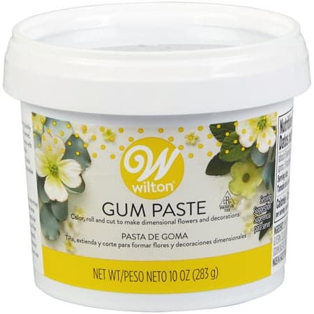 Wilton White Gum Paste for Edible Decorations Frosting and Icing Ready-To-Use 10 oz. Sugar Flavor