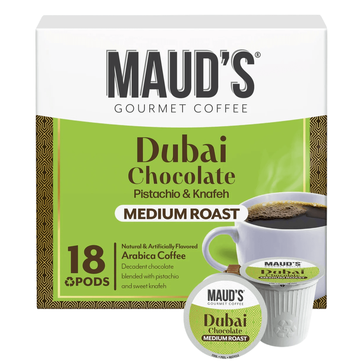 Maud's Dubai Chocolate Coffee Pods - Just $10