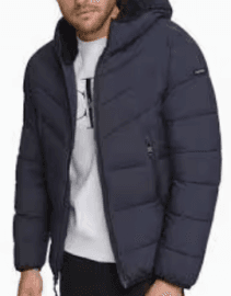 Calvin Klein Men's Chevron Stretch Jacket with Hood on Sale