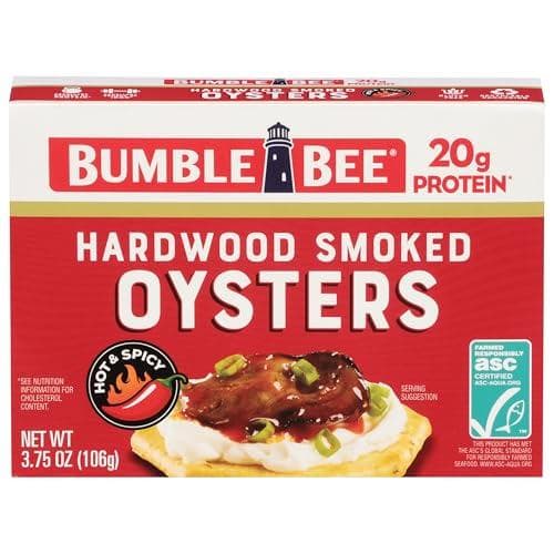 Spice Up Your Snacks with Bumble Bee Hot & Smoky Oysters