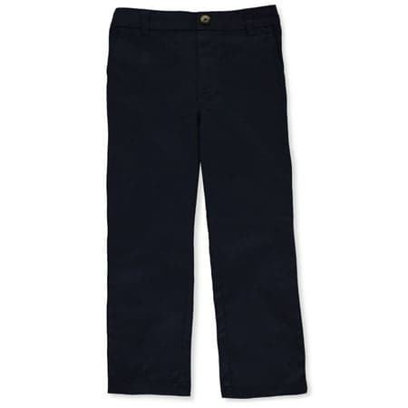 French Toast Girls' Straight Leg Pull-On Uniform Pants - navy, 4 (Little Girls)