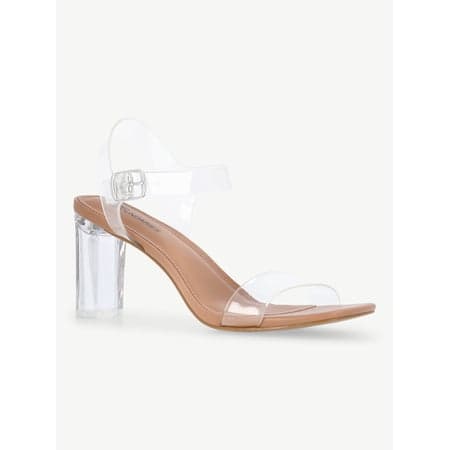 No Boundaries Lucite Heeled Sandals, Women's