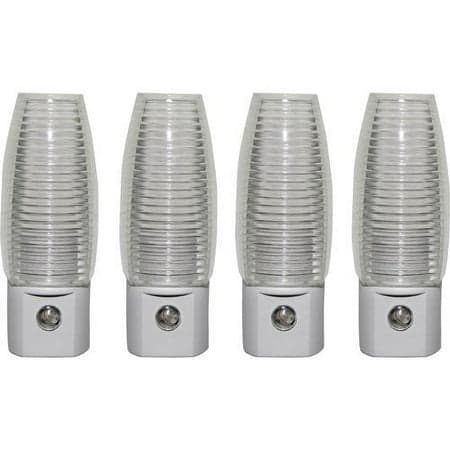 Great Value 4-Pack LED Automatic Light-Sensing Night Light, Soft White, 3.55in by 1.8797