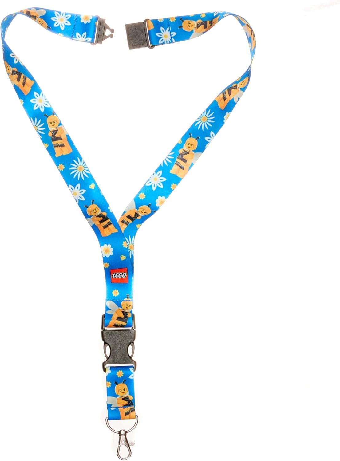 LEGO Lanyard, Neck Strap for Key Chains, Detachable Lanyard for Phone, Keys, ID Badge, with clasp and Quick Release Buckle, Bee Girl