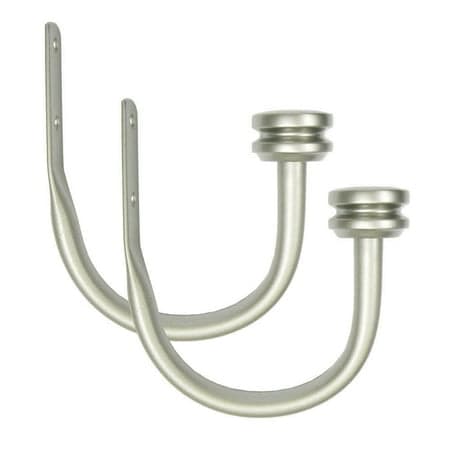 Mainstays 2 Cap Curtain Holdbacks, Nickel