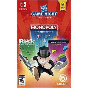Select Locations: Hasbro Game Night: Monopoly, Risk, Trivial Pursuit (Switch) $10