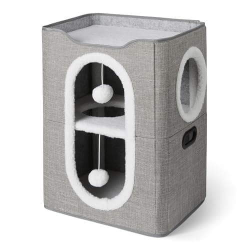 Amazon Basics 2-Story Cat House: Cozy Retreat for Your Feline