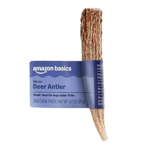 Amazon Basics Dog Deer Antler Chew - Natural Dental Treat for Your Canine Companion