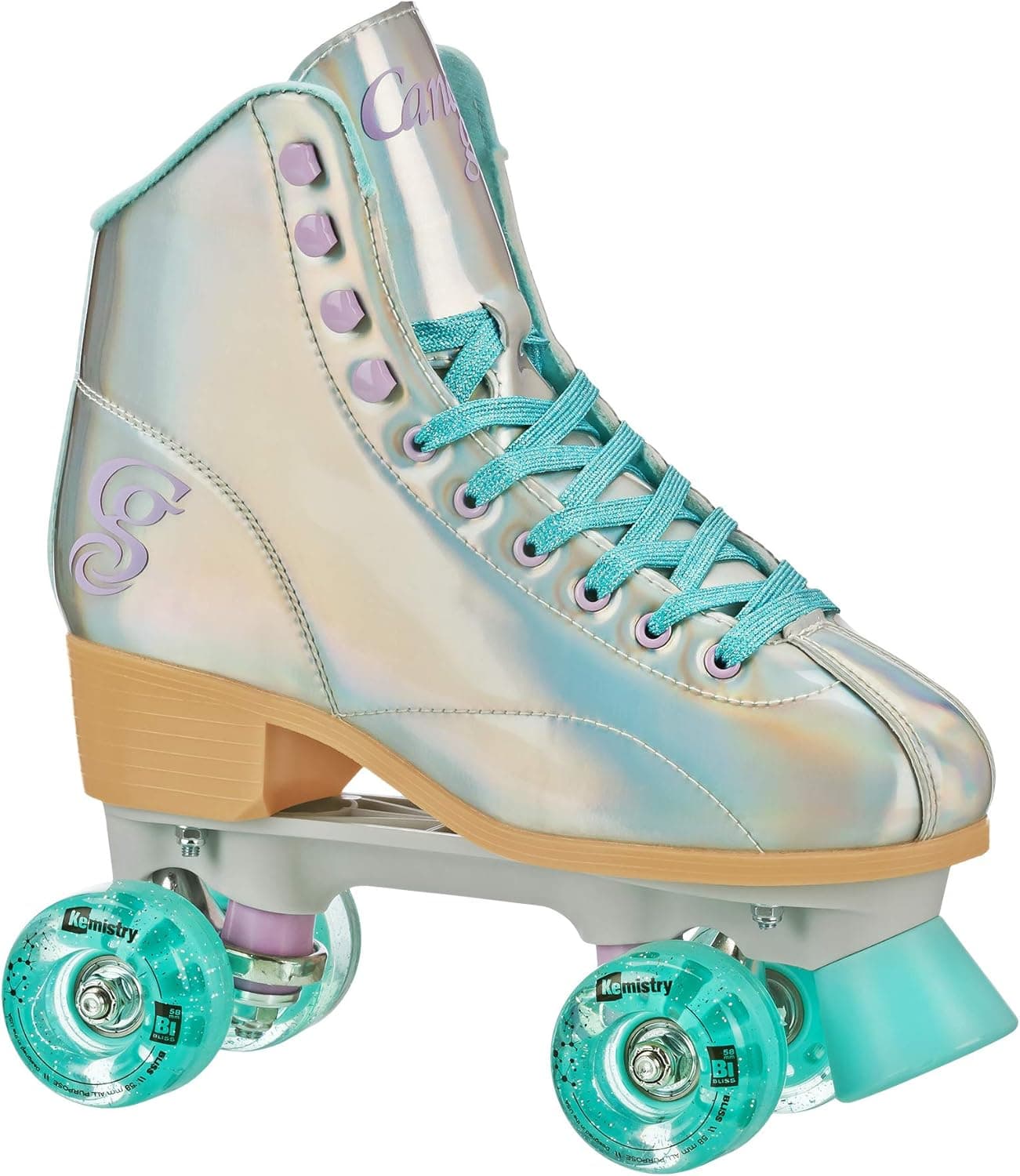 Hologram Blue Roller Derby Elite Candi GRL Skates - Size 8