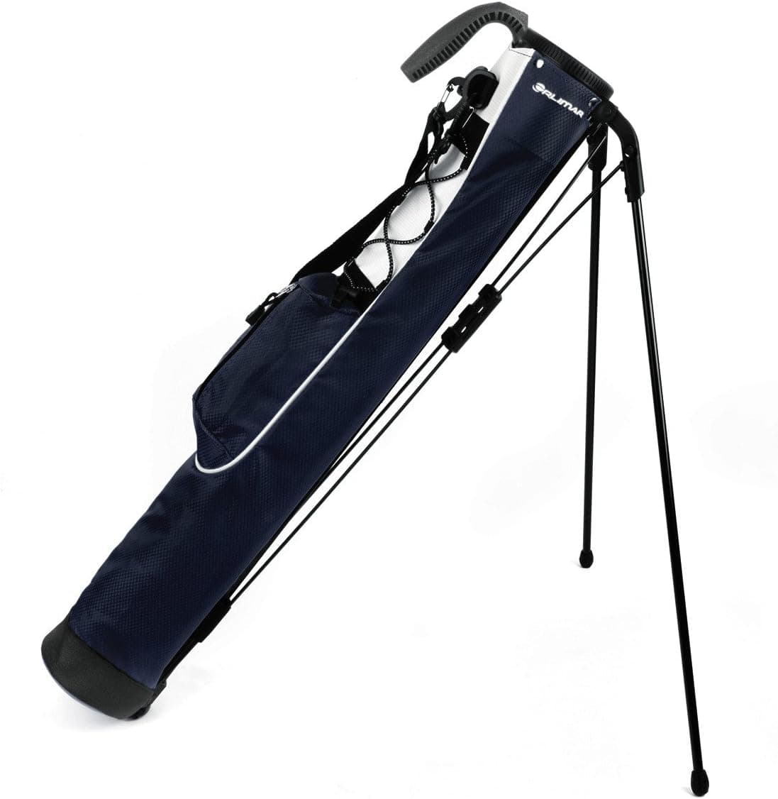 Orlimar Pitch 'n Putt Golf Lightweight Stand Carry Bag, Midnight Blue Par 3 Small Executive Golf Club Bag for a Few Clubs Range Men & Women with 2 Way Divider Top 1 Pocket Shoulder Strap Carry Handle