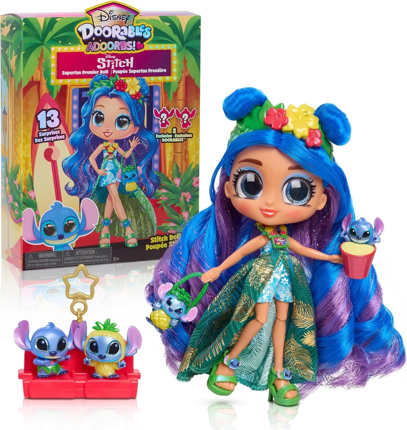 Disney Doorables ADOORBS Deluxe Stitch Doll Set - Exclusive Figures & Accessories