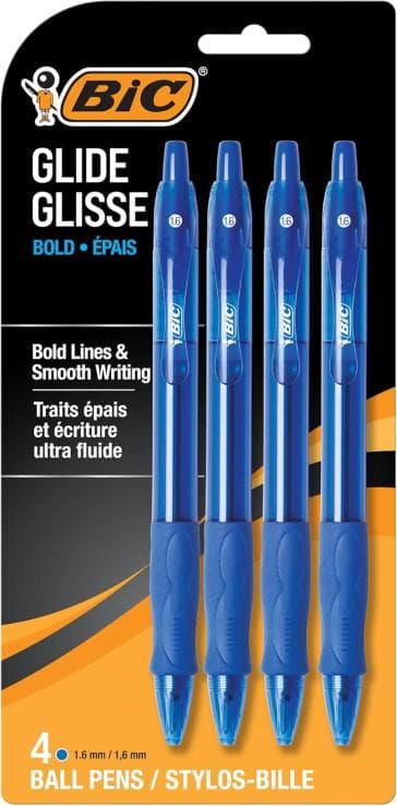 65% Off Reliable BIC Glide Bold Blue Ballpoint Pens