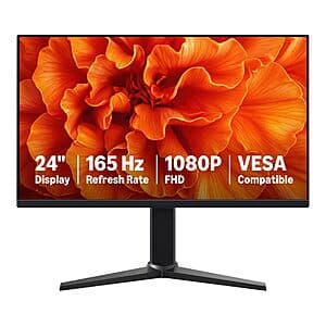 Amazon Basics 165Hz 1080p Gaming Monitor - Just $94.60 with Free Shipping