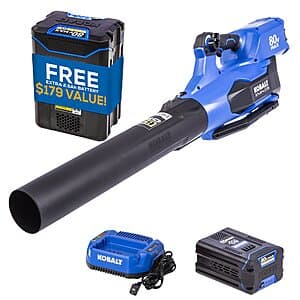 Kobalt 80V 630-CFM Handheld Leaf Blower w/ 2x 2.5Ah Batteries & Charger $199 + Free S&H