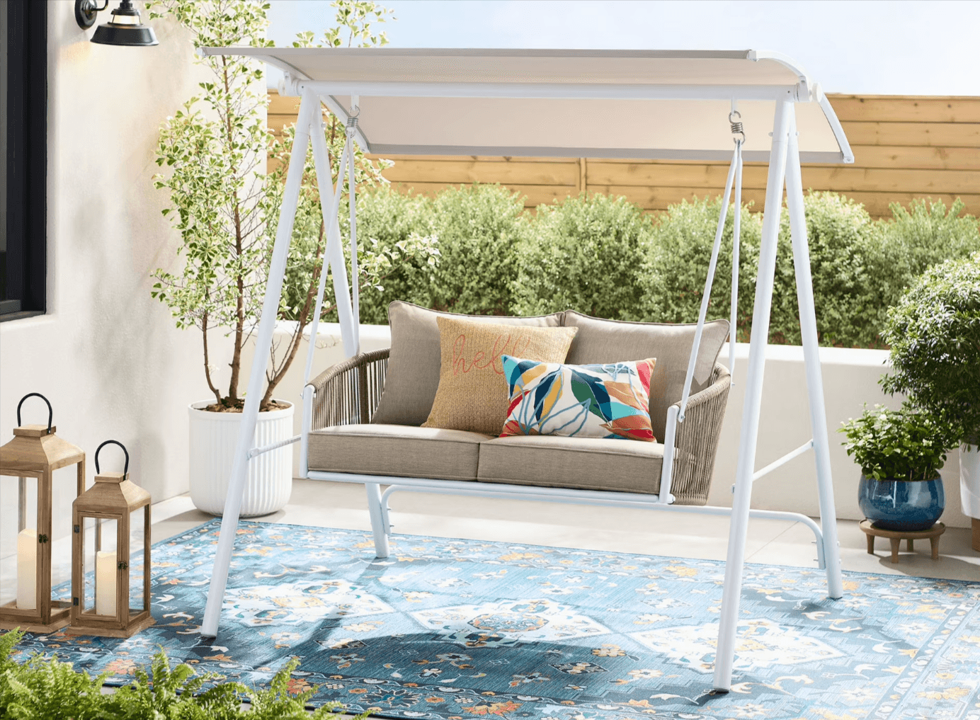 Mainstays Lawson Ridge 2-Seat Outdoor Porch Swing