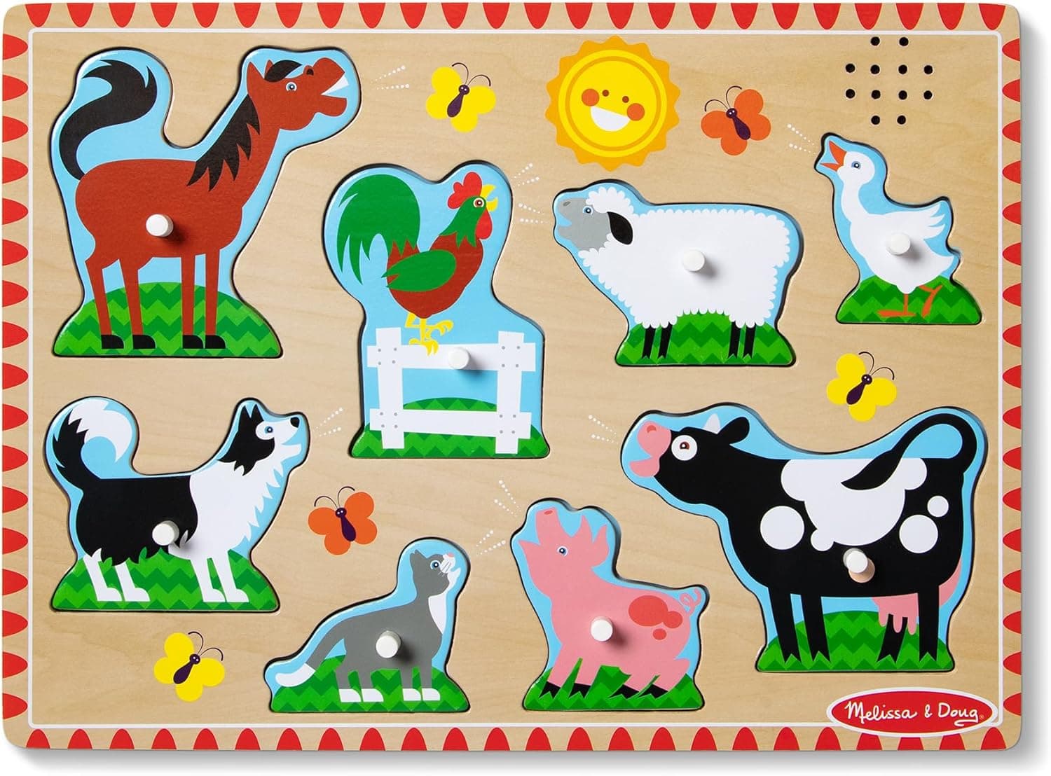 Melissa & Doug Farm Animals Sound Puzzle - Musical Learning Toy