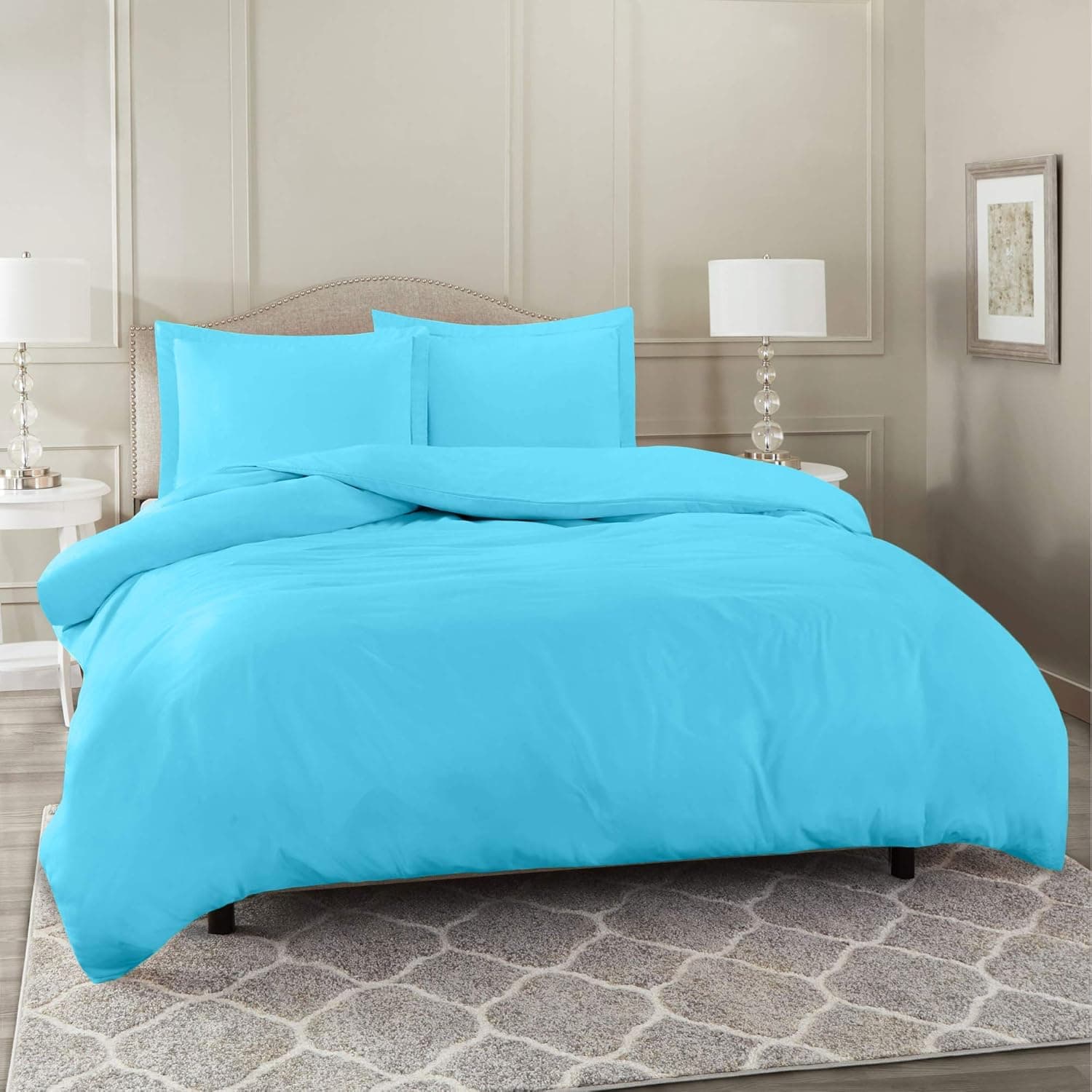 Luxurious King Bedding Set - Soft Microfiber in Beach Blue