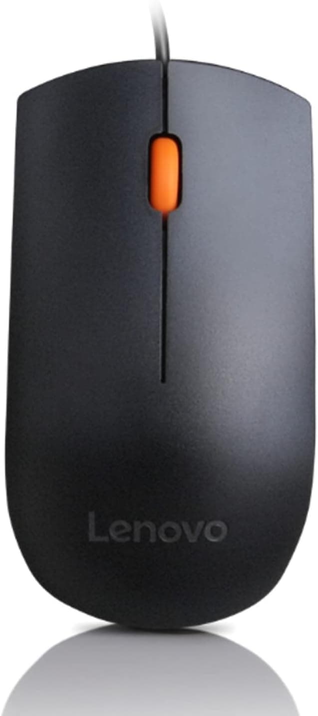 Versatile Lenovo USB Mouse: Precision Optics, Ambidextrous Comfort