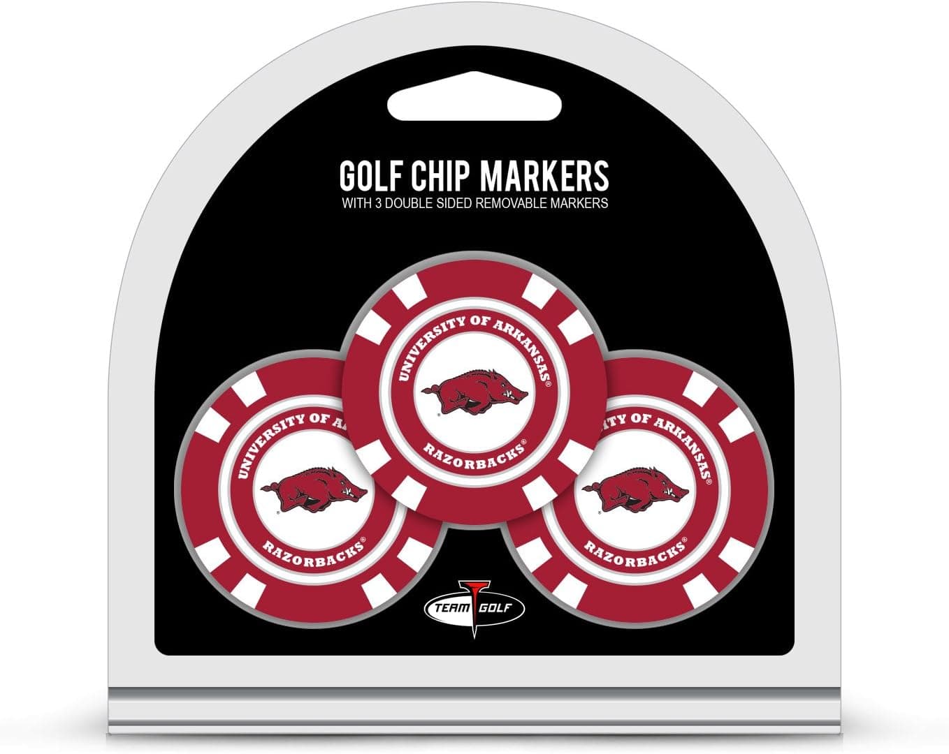 Pocket-Sized NCAA Razorbacks Golf Markers