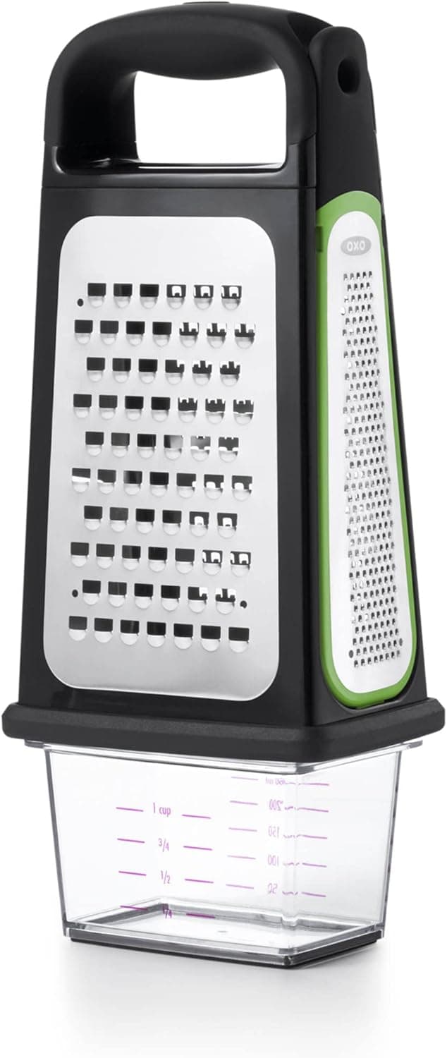 Versatile OXO Good Grips Etched Box Grater with Zester
