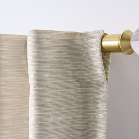 Better Homes & Gardens Striated Luxe Blackout Indoor Curtain Single Panel, Pole Top, Back Tab, Vanilla Dream, Polyester, Recycled Poly 50"W x 84"L, Adult