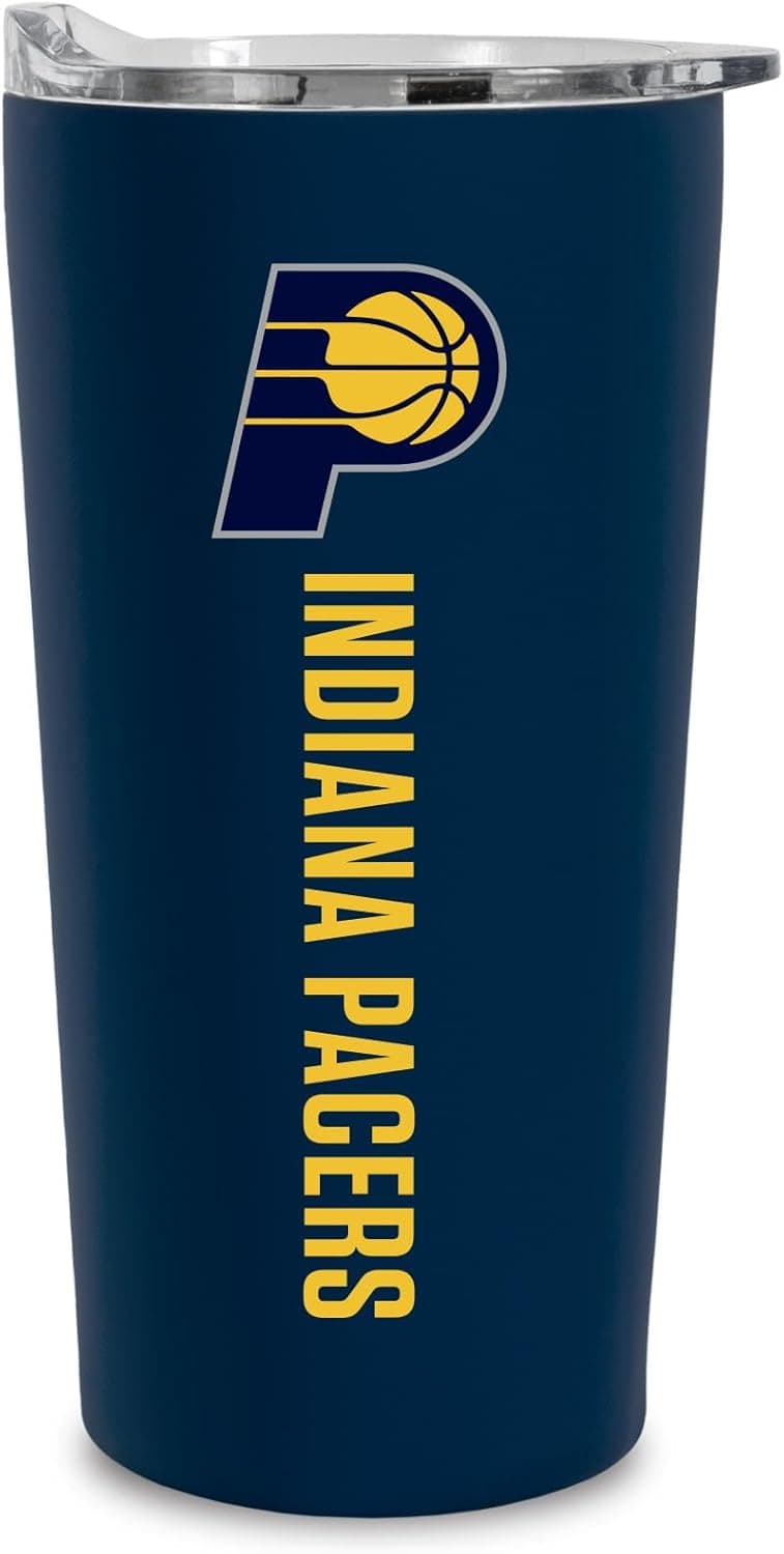 Sleek NBA Pacers Tumbler - Soft-Touch, Easy Grip