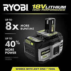 Select Home Depot Stores: Ryobi One+ 18V 8.0 Ah High Performance Battery Pack $95 (Pricing/Availability Will Vary)