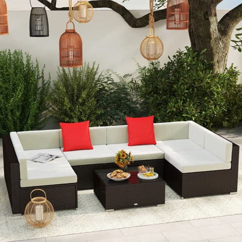 Outdoor Sectional + Pillows: 62% Off
