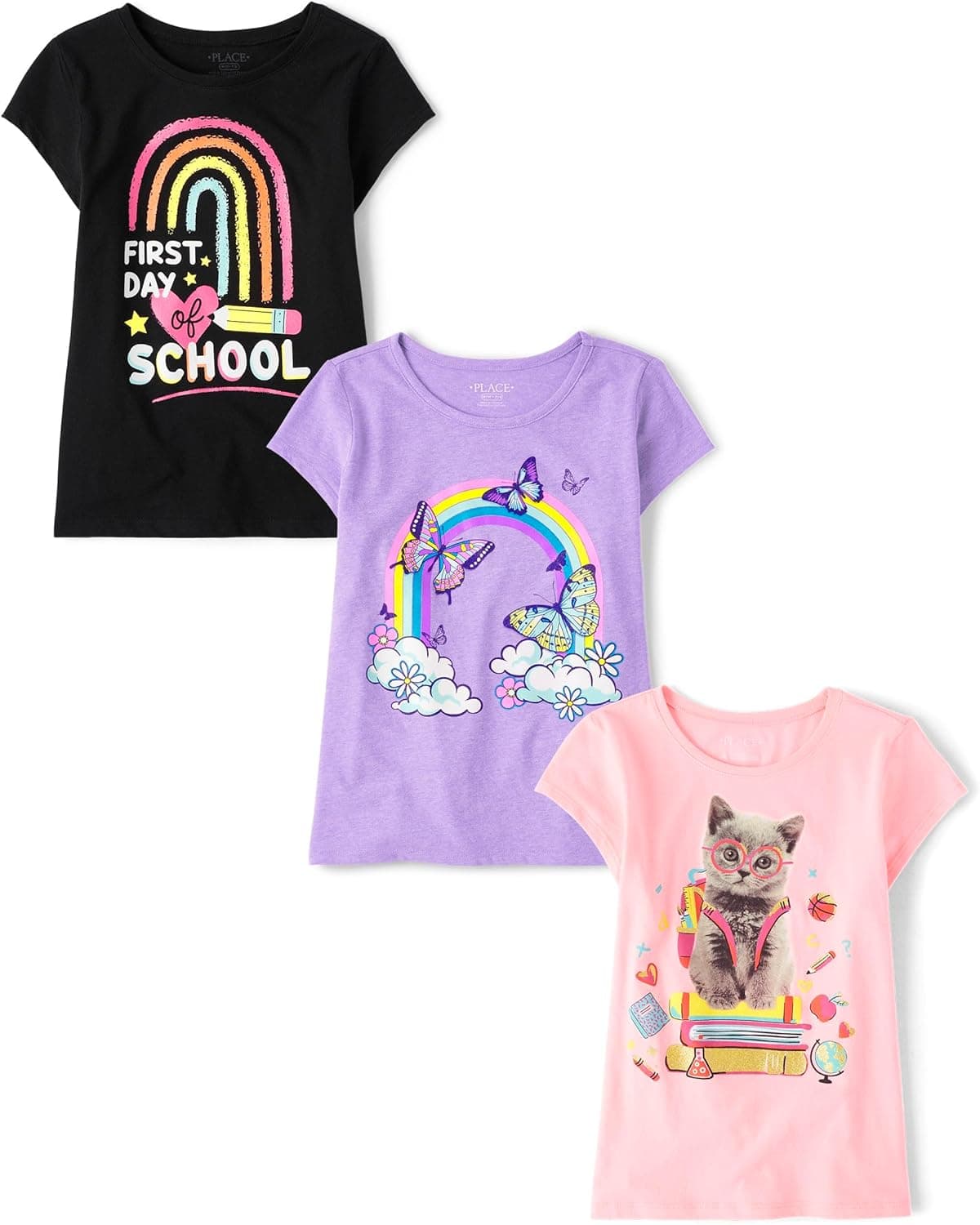 Save 72% on Girls' Graphic T-Shirt Multipacks from The Children's Place
