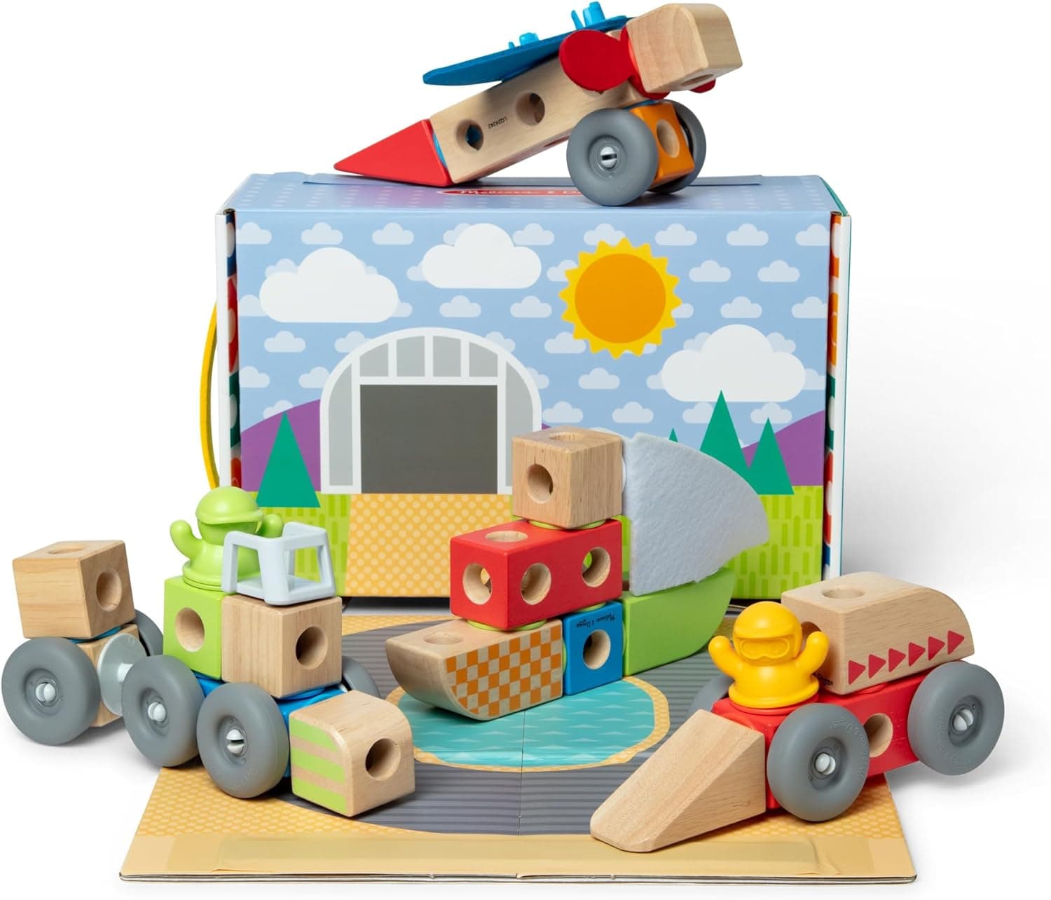 Melissa & Doug Blockables Vehicles Snap and Play Set