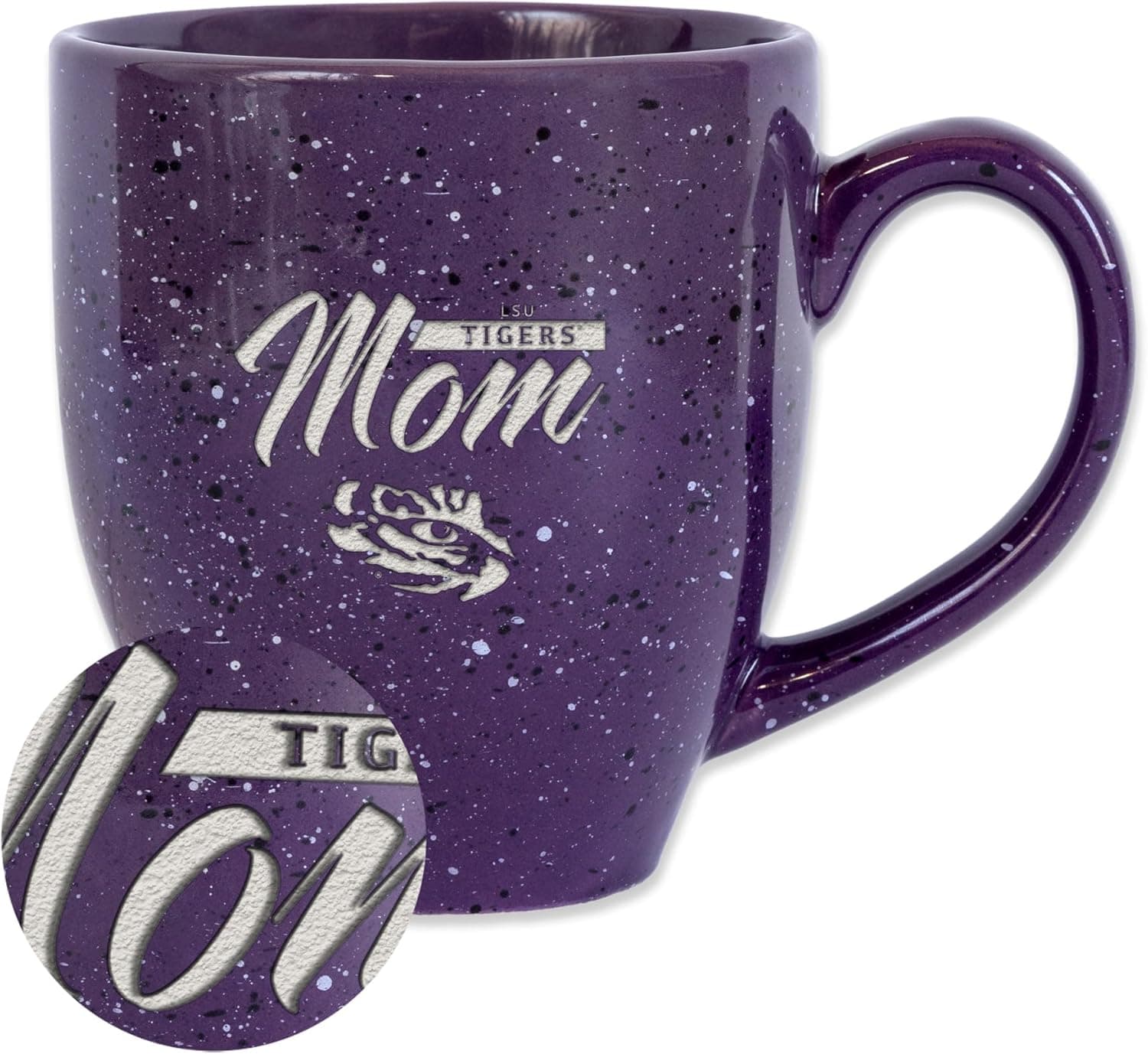 NCAA LSU Tigers Mom Laser Engraved Coffee Mug