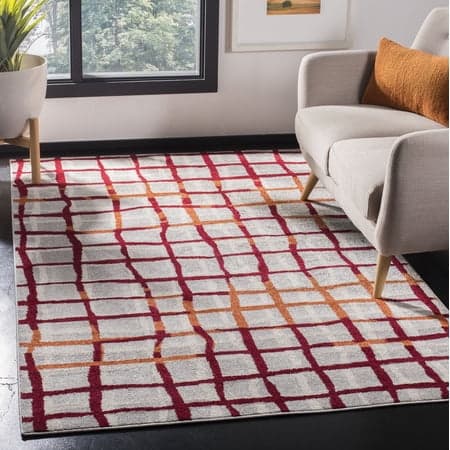 Safavieh Amherst Brody Geometric Area Rug, Light Gray/Ivory, 5'3" x 8'