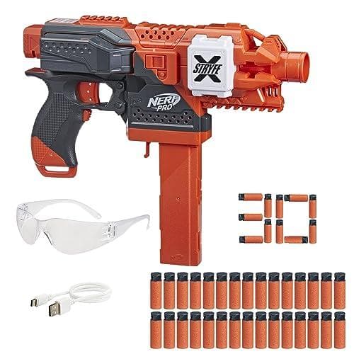 NERF Pro Stryfe X Blaster with Rechargeable Battery on Amazon