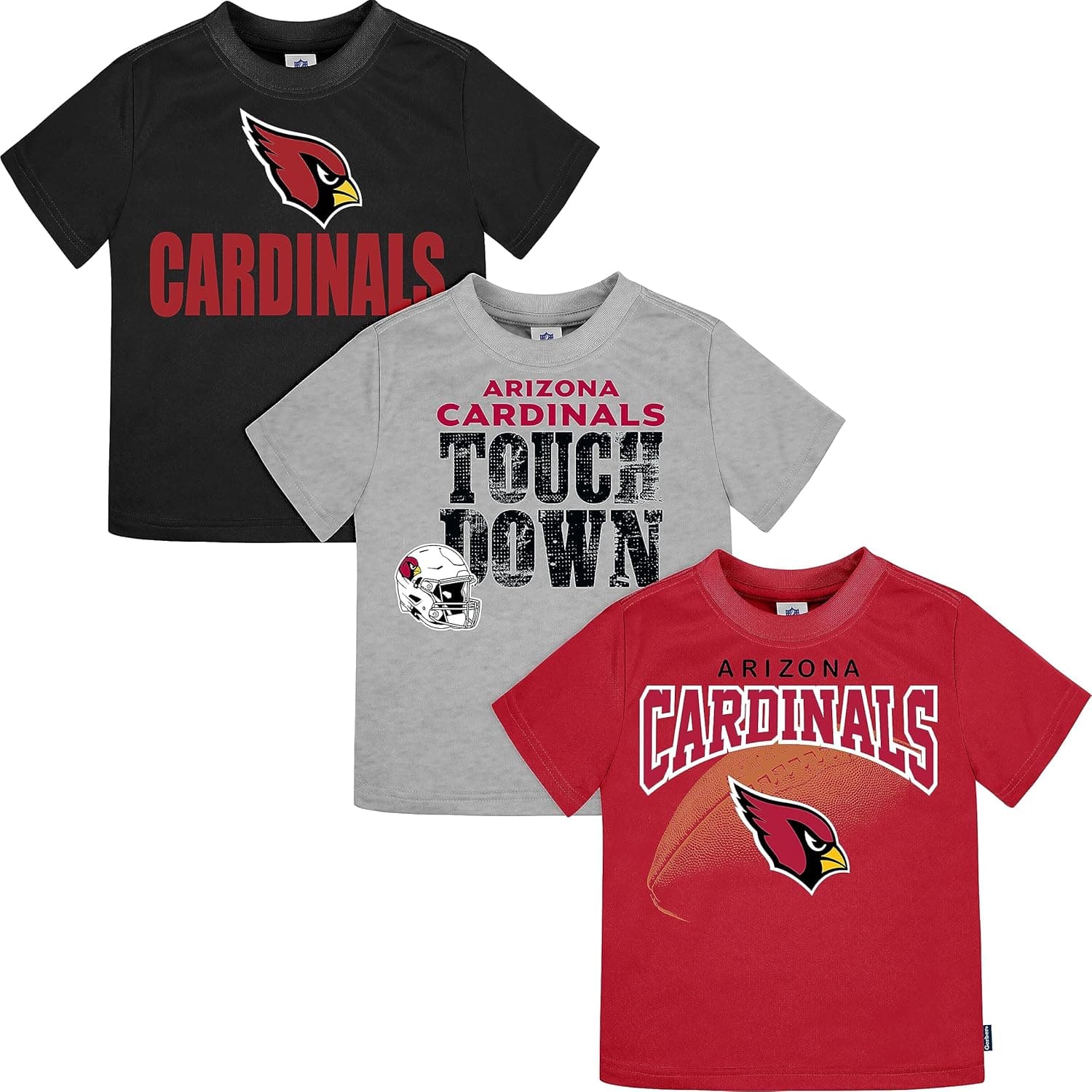 Stylish NFL Tees for Toddlers: Arizona Cardinals 3-Pack