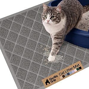 Gorilla Grip Litter Mat Traps Litter, Protects Floors - Multiple Sizes