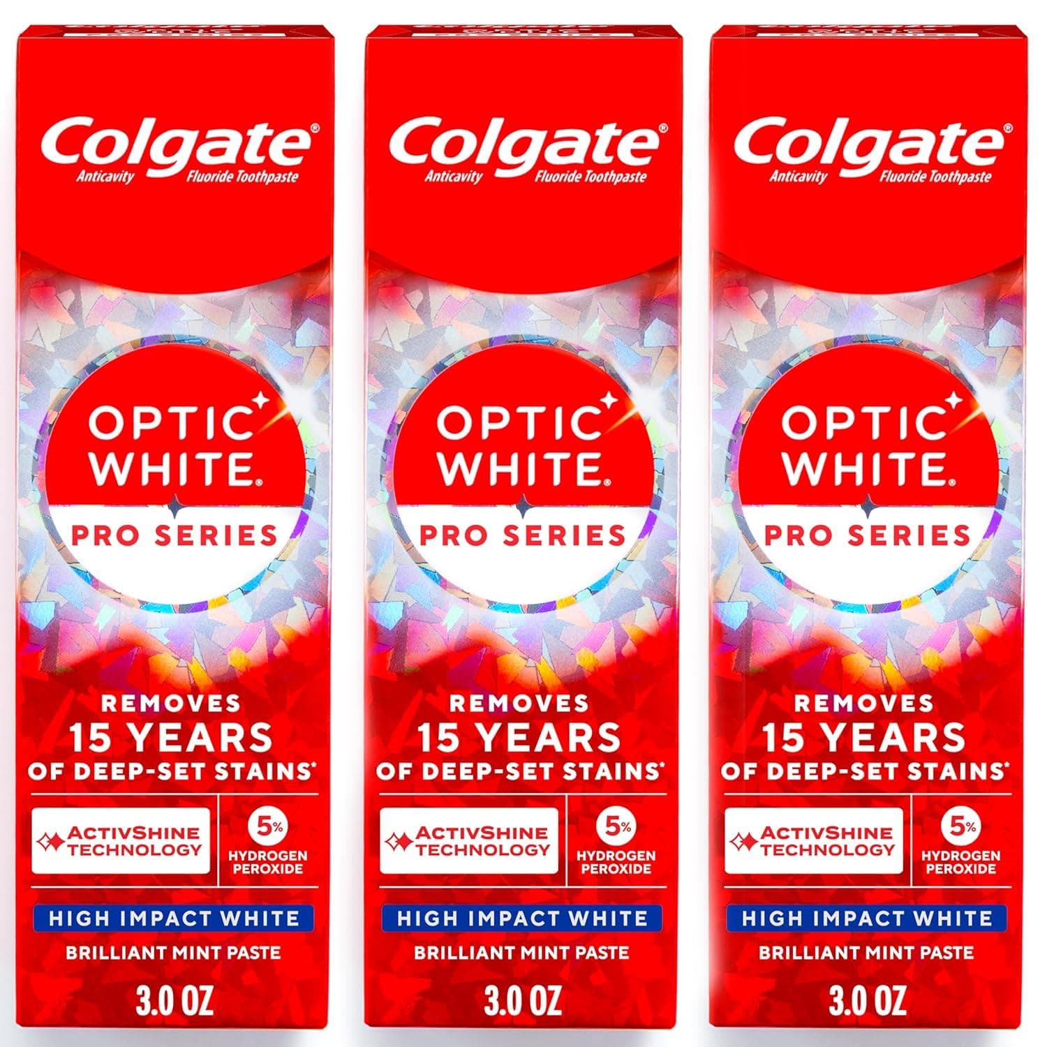 Colgate Optic White Pro Series Toothpaste 3-Pack - 26% Off on Amazon
