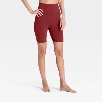 Women's Everyday Soft Ultra High-Rise Bike Shorts 8" - All In Motion™ Maroon M